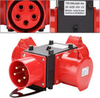 Baustromverteiler Verteiler 3 x CEE 400V/32A IP44 CEE-Steckdose 5 Polig Mit Sicherheitsklappdeckeln Für Baustelle