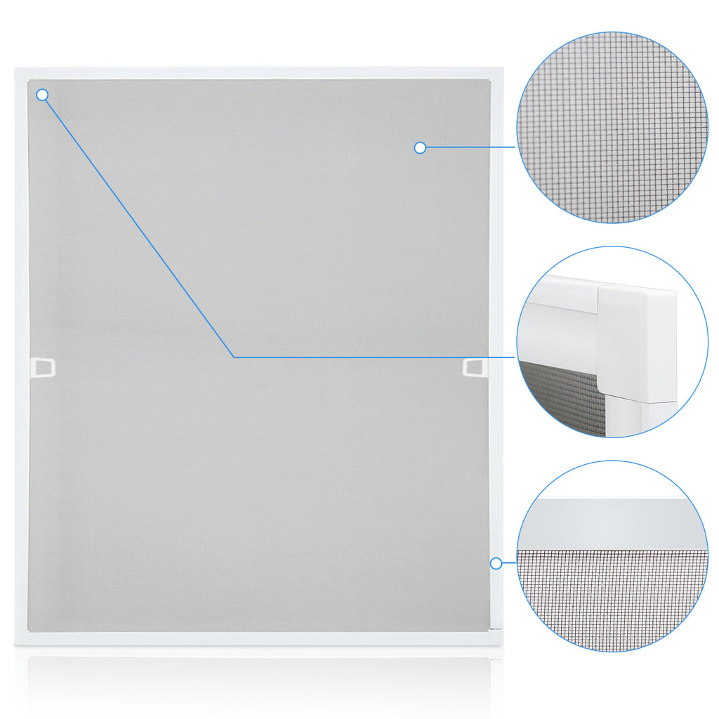 Fliegengitter Fenster Tür Gitter Moskito Aluminium Insektenschutz，120x140CM/100x120CM/80x100CM