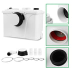 Hebeanlage Schmutzwasserpumpe, 700W Fäkalienpumpe 190L/min Kleinhebeanlage, 4 in 1 Schmutzwasser Abwasser Fäkalien Pumpe für WC Waschmaschine Waschbecken,Sehr Leise