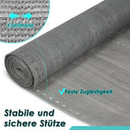 Sichtschutz Zaun, Windschutz Balkon Garten, HDPE 150 g/m², blickdichtes Zaunnetz mit Ösen,verstärkter Rand, UV-stabil, inkl. 50 Kabelbinder – Grau