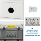 Wandverteiler, Baustromverteilerkasten mit 4xSchuko-Steckdose16A 250V, 4xCEE Steckdosen 16A 1P, Baustromverteiler mit Leitungsschutzschalter und Wasserdichte für Innen und Außen