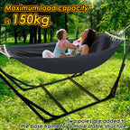 Hängematte mit Gestell, bis 200 kg Belastbar,2 Personen,Klappbar Hängematte Outdoor mit Gestell für Garten,Terrasse,Balkon,mit Tragetasche Metallgestell