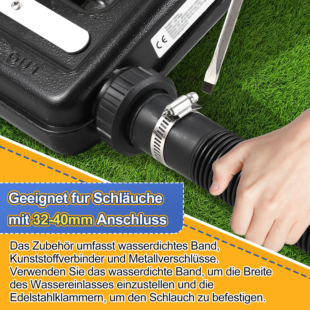 Sonnenkollektor Poolheizung, 113x69x35cm Solarheizung Maximaler Durchfluss 10000 L/h, Pool Heizungen Solaranlage für Warmwasser, Gartendusche, Pool