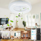 Deckenventilator mit Beleuchtung und Fernbedienung App | Dimmbar, 3 Lichtfarben, 6 Geschwindigkeiten, Reverse-Funktion, Timer 1-8 h, Leiser für Schlafzimmer und Wohnzimmer