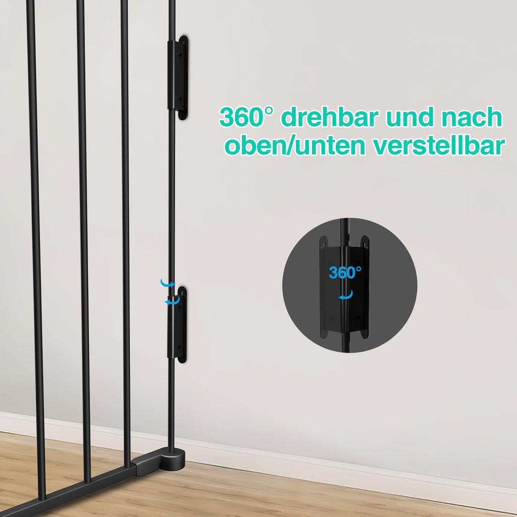 Kamin-Sicherheitsgitter, Absperrgitter, 5er-Set, Tür-Sicherheitsgitter, Kamin-Sicherheitsgitter, 310 cm, schwarz/weiß