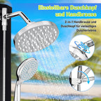 Solardusche - 60 Liter Solar Gartendusche mit Schutzabdeckung, 180° Verstellbarer Duschkopf und Handbrause, erhitzbar bis 60°C - perfekt für Garten und Haushalt, Schwarz/Weiß