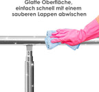 Handlauf Edelstahl 80/100/120/150/160/180 cm, Treppengeländer mit 4 Querstreben | Rostfrei, Wetterfest, Gebürstet, Winkelverstellbar für Innen & Außen und für Treppen, Balkon & Eingang（副本）（副本）