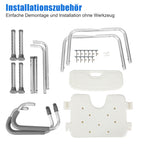 Duschhocker für Senioren mit Rückenlehne und Armlehne, höhenverstellbar, bis 136 kg belastbar Duschstuhl Duschsitz Badhocker Modern Badezimmerhocker