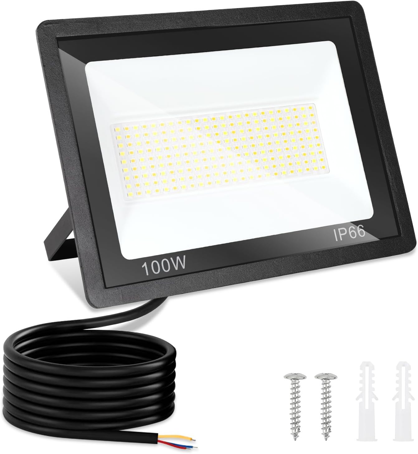 LED Strahler Außen 20/30/50/100W, 3000K/4000K/6500K LED-Strahler Dimmbar, Superhell Fluter Flutlichtstrahler, IP66 Wasserdicht Scheinwerfer Aussenstrahler für Hof, Garten, Garage