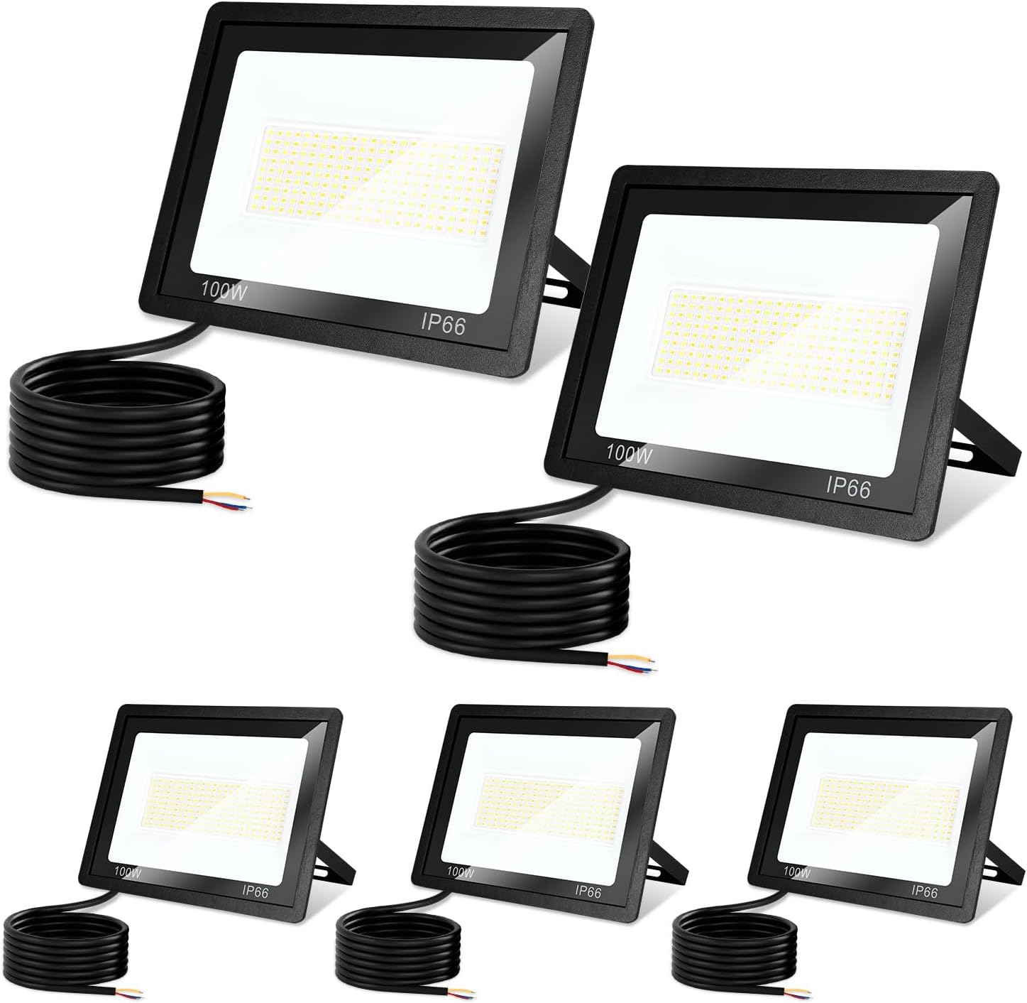 LED Strahler Außen 20/30/50/100W, 3000K/4000K/6500K LED-Strahler Dimmbar, Superhell Fluter Flutlichtstrahler, IP66 Wasserdicht Scheinwerfer Aussenstrahler für Hof, Garten, Garage