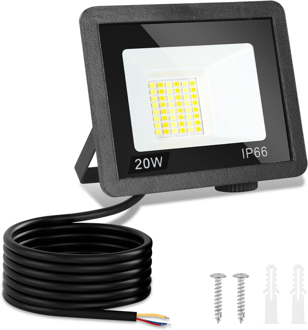 LED Strahler Außen 20/30/50/100W, 3000K/4000K/6500K LED-Strahler Dimmbar, Superhell Fluter Flutlichtstrahler, IP66 Wasserdicht Scheinwerfer Aussenstrahler für Hof, Garten, Garage