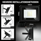 LED Strahler Außen 20/30/50/100W, 3000K/4000K/6500K LED-Strahler Dimmbar, Superhell Fluter Flutlichtstrahler, IP66 Wasserdicht Scheinwerfer Aussenstrahler für Hof, Garten, Garage