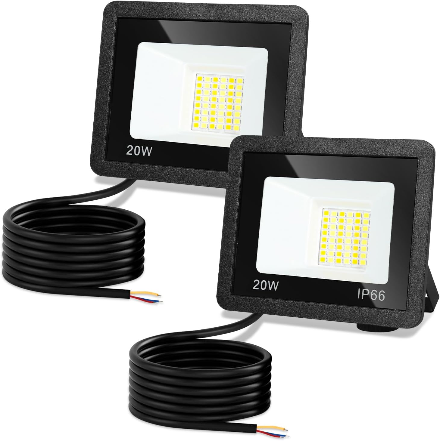 LED Strahler Außen 20/30/50/100W, 3000K/4000K/6500K LED-Strahler Dimmbar, Superhell Fluter Flutlichtstrahler, IP66 Wasserdicht Scheinwerfer Aussenstrahler für Hof, Garten, Garage