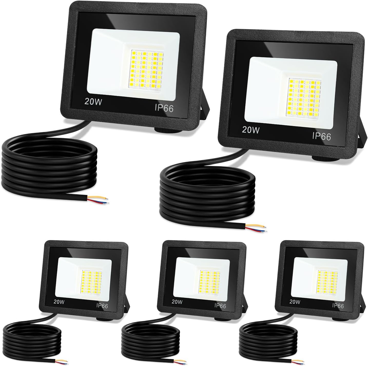 LED Strahler Außen 20/30/50/100W, 3000K/4000K/6500K LED-Strahler Dimmbar, Superhell Fluter Flutlichtstrahler, IP66 Wasserdicht Scheinwerfer Aussenstrahler für Hof, Garten, Garage