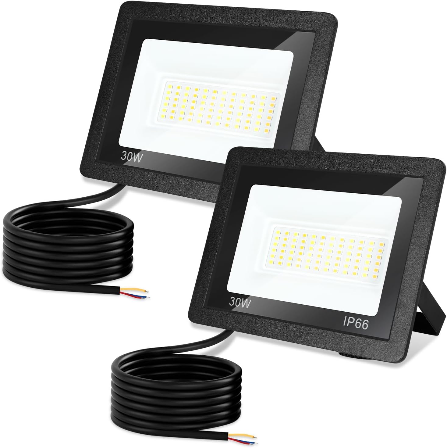 LED Strahler Außen 20/30/50/100W, 3000K/4000K/6500K LED-Strahler Dimmbar, Superhell Fluter Flutlichtstrahler, IP66 Wasserdicht Scheinwerfer Aussenstrahler für Hof, Garten, Garage