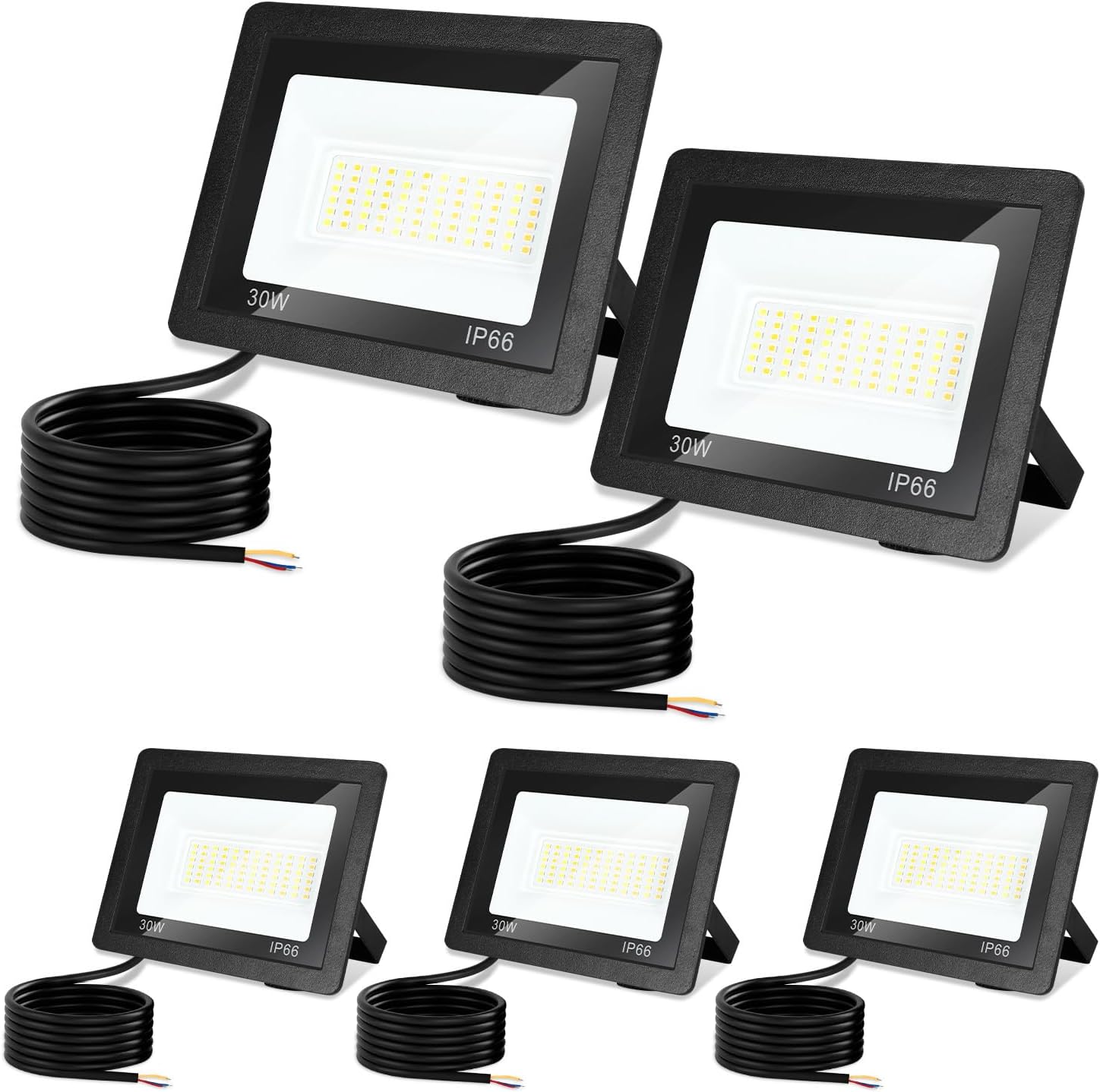 LED Strahler Außen 20/30/50/100W, 3000K/4000K/6500K LED-Strahler Dimmbar, Superhell Fluter Flutlichtstrahler, IP66 Wasserdicht Scheinwerfer Aussenstrahler für Hof, Garten, Garage