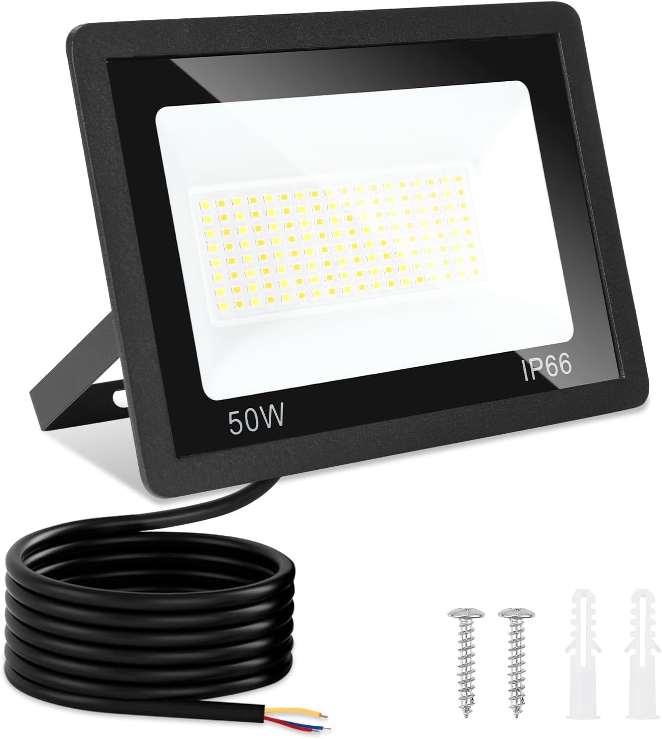 LED Strahler Außen 20/30/50/100W, 3000K/4000K/6500K LED-Strahler Dimmbar, Superhell Fluter Flutlichtstrahler, IP66 Wasserdicht Scheinwerfer Aussenstrahler für Hof, Garten, Garage