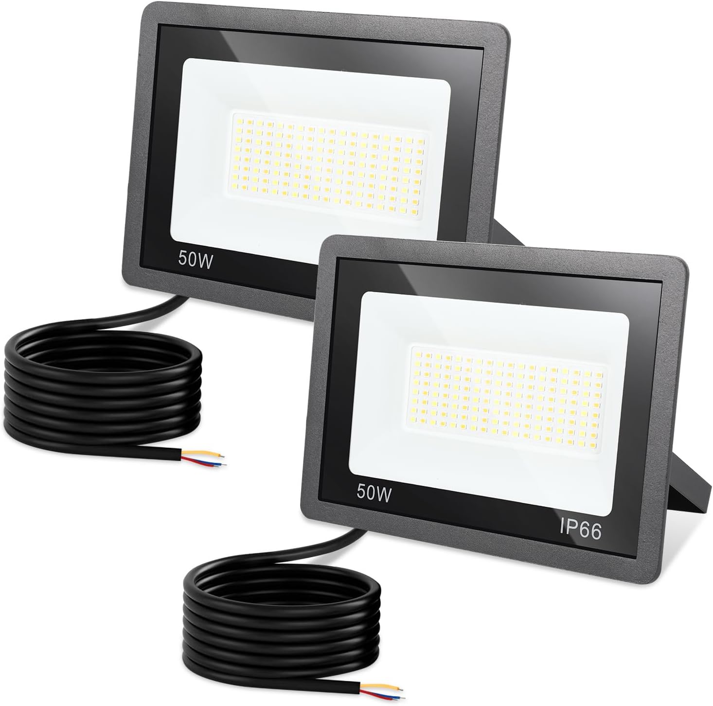 LED Strahler Außen 20/30/50/100W, 3000K/4000K/6500K LED-Strahler Dimmbar, Superhell Fluter Flutlichtstrahler, IP66 Wasserdicht Scheinwerfer Aussenstrahler für Hof, Garten, Garage