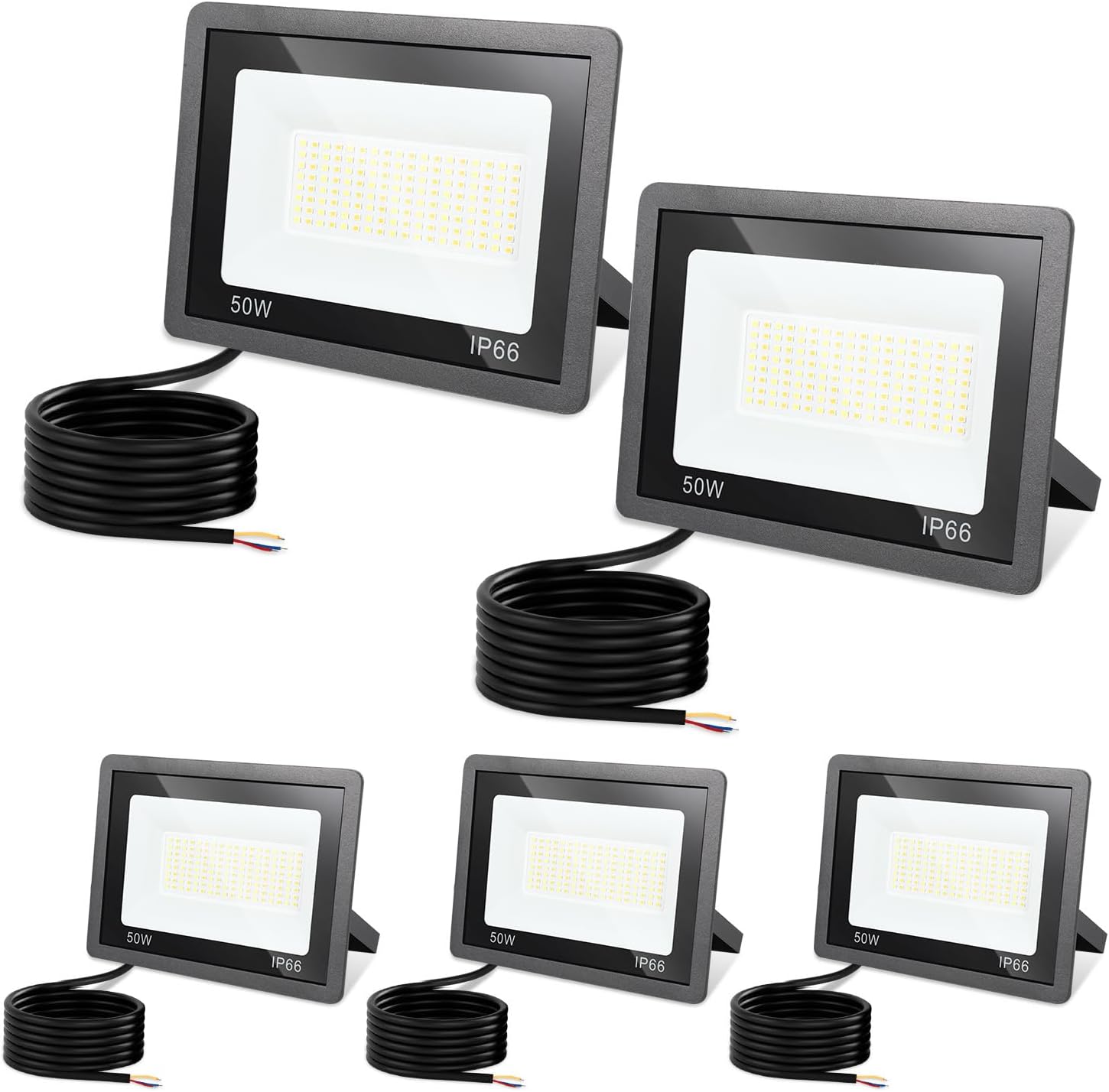 LED Strahler Außen 20/30/50/100W, 3000K/4000K/6500K LED-Strahler Dimmbar, Superhell Fluter Flutlichtstrahler, IP66 Wasserdicht Scheinwerfer Aussenstrahler für Hof, Garten, Garage