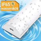 Feuchtigkeitsbeständige Leuchte, 18/36/48 W, 4000 K, neutralweißes Licht, wasserdichte LED-Badezimmerleuchte gemäß IP65-Standard, geeignet für feuchte Umgebungen wie Garagen, Werkstätten, Keller, Abstellräume und Büros [Energieeffizienzklasse F]
