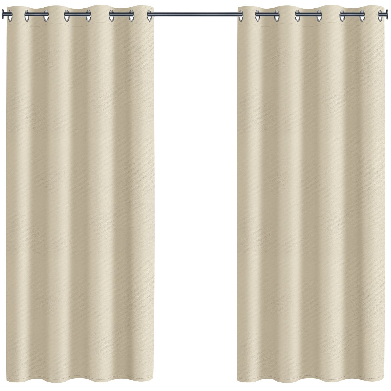 Outdoor Vorhang Wetterfest mit Ösen Sonnenschutz Wasserdicht Thermovorhang Panel,Cremefarben