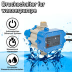 Pumpensteuerung mit Kabel, Druckwächter, Druckschalter, 10 bar (mit bar-Anzeige), Druckschalter, automatisches Ein- und Ausschalten, Gartenbewässerung