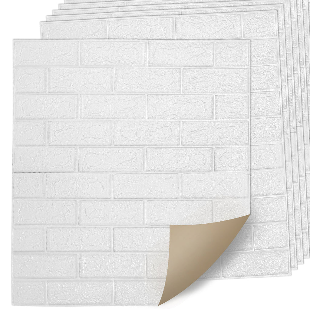 10-50x 3D Selbstklebend Tapeten Steinoptik Wandpaneele Ziegelstein Wandaufkleber,Dicke: 3/5mm