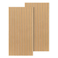 Holz-Akustikplatte 120 x 60 cm, Eiche/Beige | Holz-Akustikplatte mit einer Stärke von 21 mm, bestehend aus MDF-Leisten und 9 mm starkem PET-Filz, geeignet für helle Wohnzimmer, Büros und zur Wandgestaltung in Innenräumen