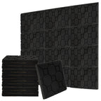 Set aus selbstklebenden Schallabsorptionsplatten aus Schaumstoff, geeignet für professionelle Aufnahmestudios und Wohnräume, Maße 30 x 30 x 2,5 cm, quadratische Ausführung