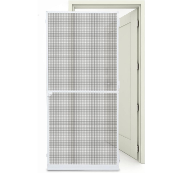 Weißes Insektenschutzgitter 120 x 240 cm/120 x 210 cm/95 x 210 cm, Insektenschutzgitter mit Aluminiumrahmen, geeignet für Wohnzimmer und Balkon