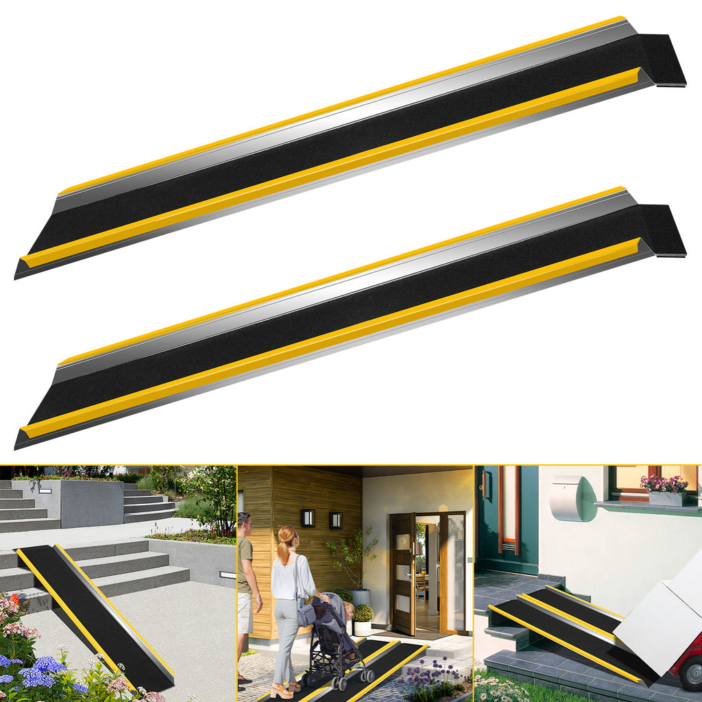 Laderampen-Set, 2er-Set, 118 cm, Aluminium, Tragkraft 300 kg pro Rampe