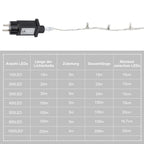 LED-Lichterkette, Länge 10 m/20 m/30 m/100 m/200 m, Beleuchtung für den Außen- und Innenbereich, Weihnachten – geeignet für den Innen- und Außenbereich, Weihnachten, Valentinstag, Hochzeiten, Partys