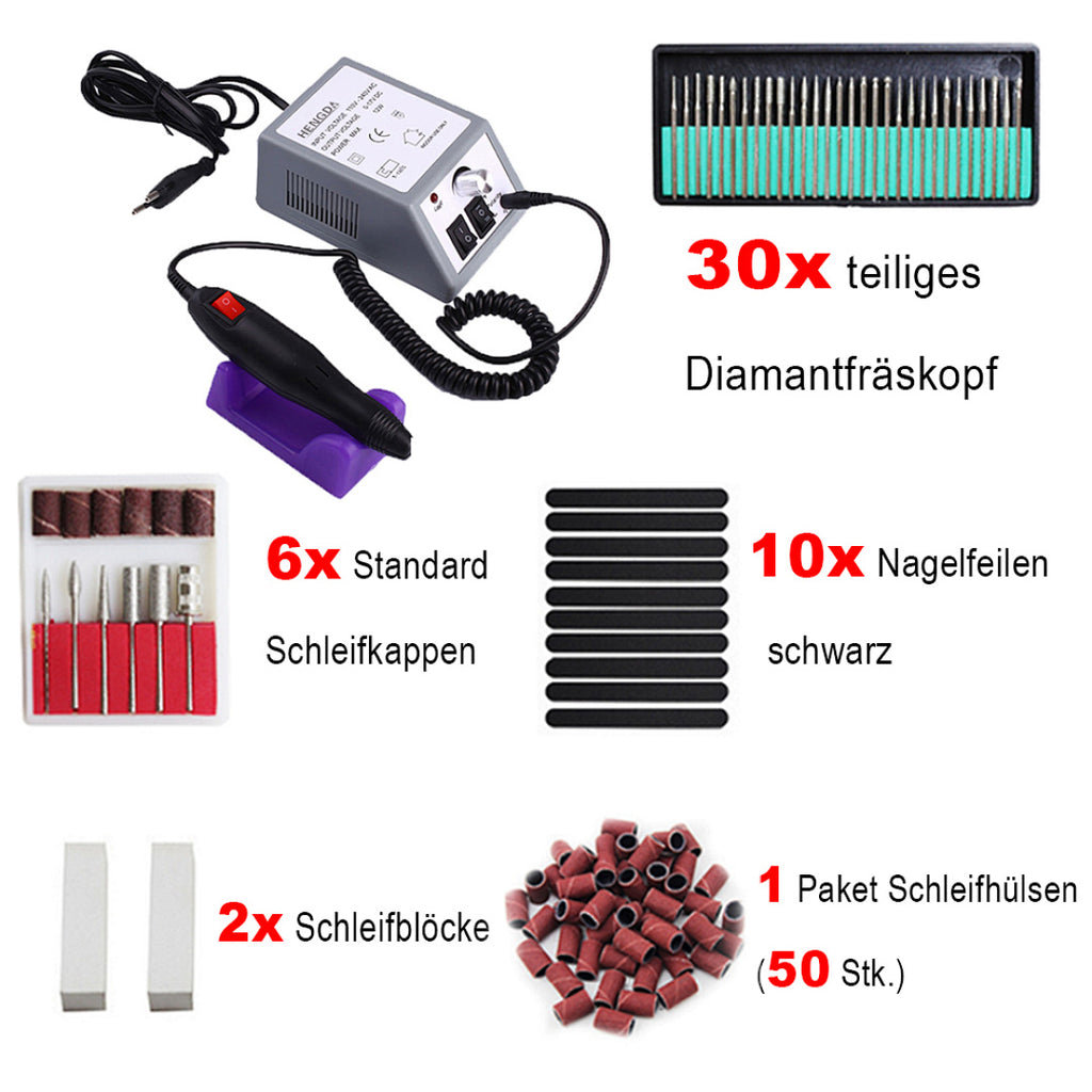 Elektrische Nagelfräser Profi Nagelfeile Pediküre Fußpflegegerät Maniküre Set