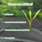 Unkrautvlies, extra stark, 100 g/m² – Das Unkrautvlies verhindert wirksam das Wachstum von Unkraut auf großen Flächen. Garten-Unkrautvlies mit wasserdurchlässigem Design, geeignet für Gärten, Hochbeete und Wege