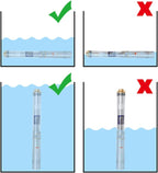 Brunnenpumpe – Tiefbrunnenpumpe mit einer Förderleistung von 4000 l/h, Edelstahl-Wasserpumpe mit einer maximalen Förderhöhe von 81 m und 20 m Kabel, Tauchdruckpumpe mit 8,1 bar, sandtauglich (1,1 kW/1,5 hp)