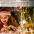 LED-Lichterkette, Länge 10 m/20 m/30 m/100 m/200 m, Beleuchtung für den Außen- und Innenbereich, Weihnachten – geeignet für den Innen- und Außenbereich, Weihnachten, Valentinstag, Hochzeiten, Partys