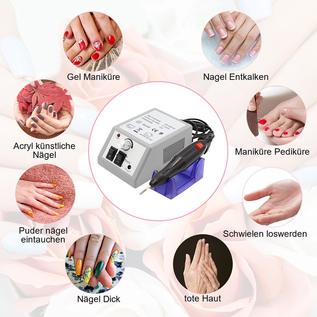 Elektrische Nagelfräser Profi Nagelfeile Pediküre Fußpflegegerät Maniküre Set