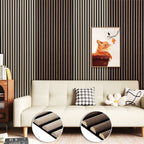Schallabsorptionsplatten, 120 x 60 cm, für gewölbte Wände, aus Holz und Filz, schalldämmend, Holzoberfläche, geeignet für die Wandgestaltung in Aufnahmestudios und Privathaushalten, große Abdeckfläche, Farbe: Weißeiche/Schwarznussbaum, 1–4 Stück
