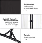 Balkon-Paravent, Sichtschutz für den Außenbereich, zusammenklappbar, Gartentrennwand, Raumteiler, mobil, 180 cm × 180 cm / 260 × 180 cm / 300 × 170 cm