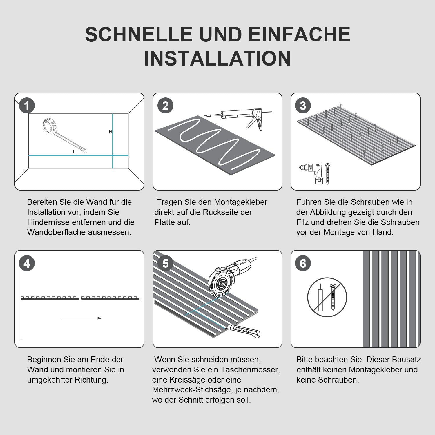 120 x 60 cm große Akustikplatten aus Holz, Wandpaneele mit Holzfurnier und Filzrückseite, geeignet für die Wandverkleidung in Ateliers und Privathaushalten sowie für großflächige Innenwandverkleidungen – Holzmaserung