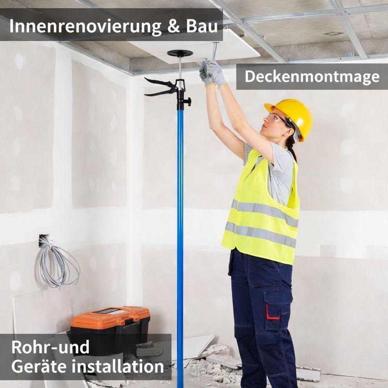 Teleskophalterung für die Decke (2er- bzw. 4er-Set), maximale Tragkraft pro Stück 50 kg, Neigungswinkel bis zu 45 Grad, einhändig bedienbar, geeignet für Wand- und Deckenmontage