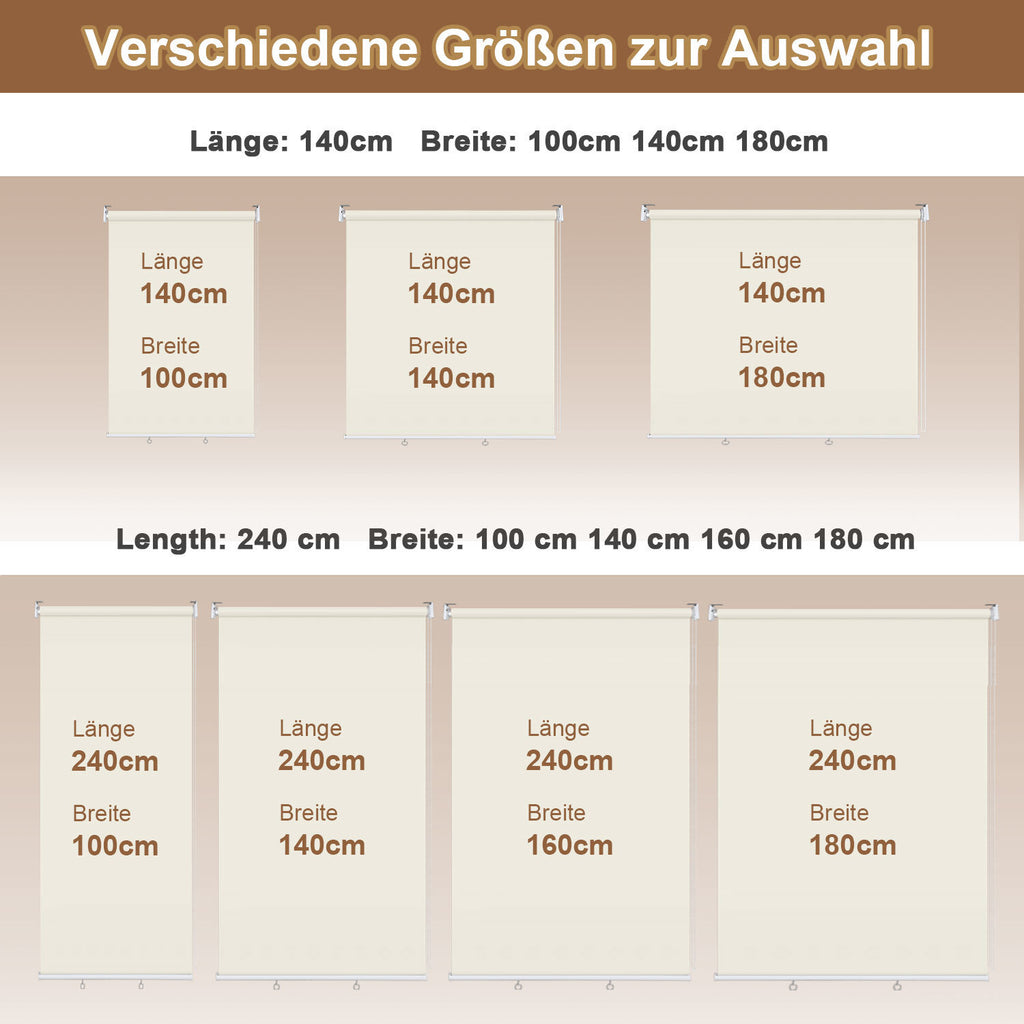 Vertikalmarkisen, Aussenrollos, Balkonrollos, Sichtschutz, Wind- und Regenschutz, Sonnenschutz, UV-Schutz; geeignet für Balkone, Terrassen und Gärten（副本）