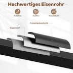 Handlauf Treppengeländer Geländer Schwarz Wandhandlauf Wand Treppe, Quadratisches Rohrdesign, Treppengeländer Innen und Außen für Treppen, Brüstung, Balkon