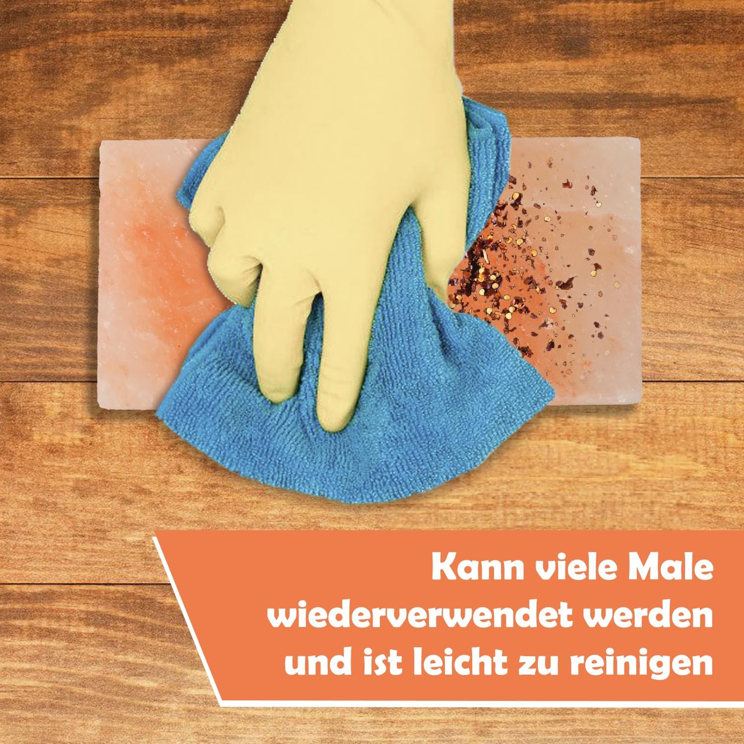 2/4/6/8 set L Salzstein zum Grillen, 20x10x2,5cm Salz Grillsteine, Original Kristallsalz, Wiederverwendbar Salzgrillstein, Salzplatte zum Grillen für BBQ