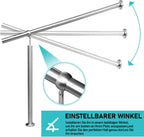 Eingangsgeländer Edelstahl Handlauf Treppengeländer Geländer Seitliche Montage Winkel Einstellbar Wandhandlauf, inkl.Montagematerial, Pflegeleicht Innen Außen Handlauf