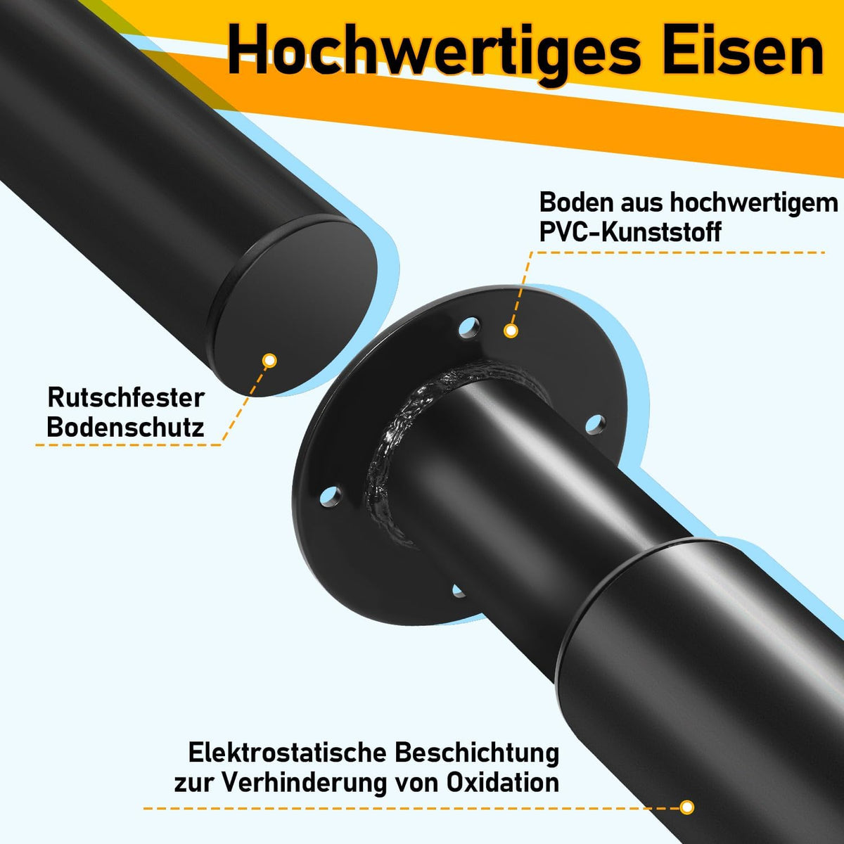 Möbelfüße 4 Stück, Tischbeine höhenverstellbar 70-110 cm, Möbelbeine aus Stahl bis 200 kg belastbar, mit 16 Schrauben, für Tisch, Schrank, Nachttisch, Schlafsofa, Schwarz/Weiß