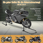 Motorradständer hinten & vorn Motorrad Set, Motorrad Ständer Motorrad Heber mit 4 Rollen Motorrad Hebebühne, Stabilität, Belastbar bis 300 kg