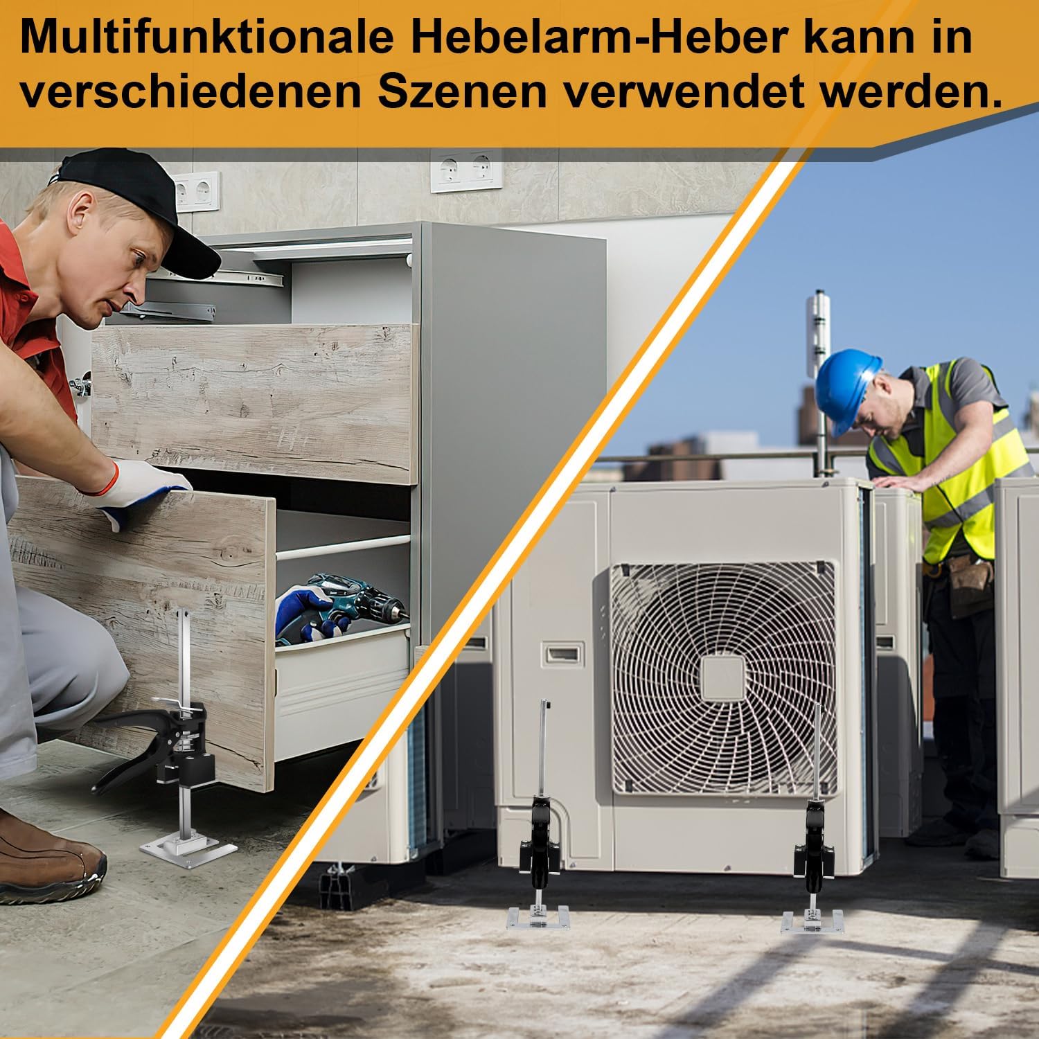 Arm Handwerkzeug, Arbeitssparender Heber 2/4 Stück, 30cm Höhenregler Bis Zu 240 KG, Handhebewerkzeug, Tür- und Holzplatten-Hebebühne
