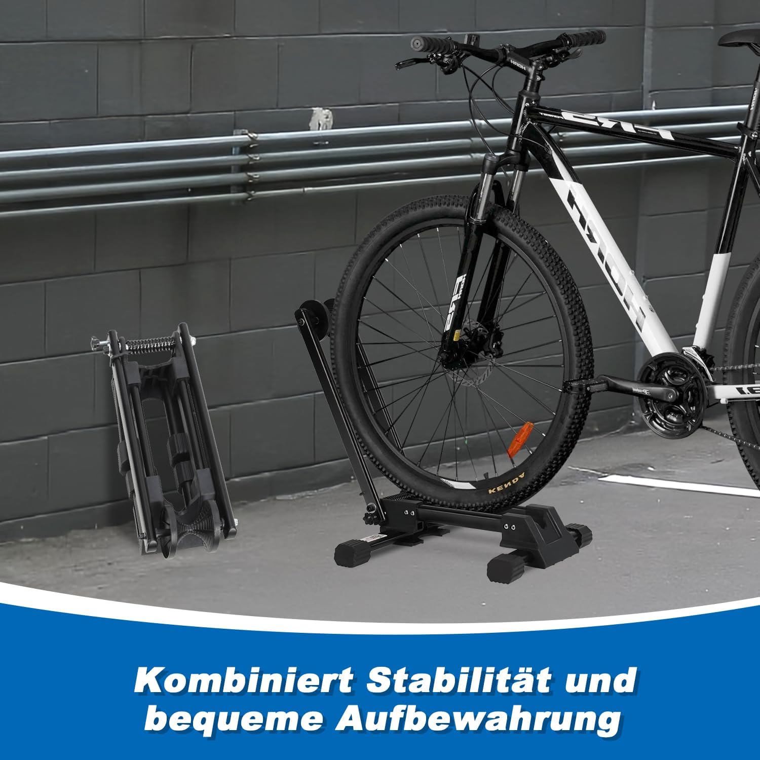 20 bis 29 Zoll Fahrradständer, Aluminium Faltbar Hinterradständer 43x13x10cm,Haus oder Fahrradgeschäft Fahrrad,Ausstellungsständer für Mountain und Rennräder