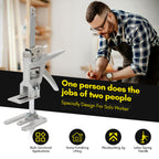 Arbeitssparender Möbelheber 2/4 Stück 30 cm bis 150kg Handwerkzeugheber, Armwagenheber mit Skala & Doppelschnelligkeitsabsenkung, Hubbereich 0-145mm